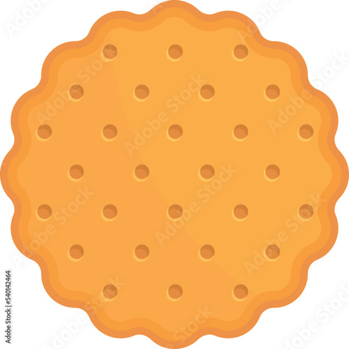 Round biscuit icon cartoon vector. Food snack. Sugar chip