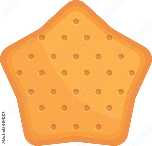Star biscuit icon cartoon vector. Cracker food. Snack cake