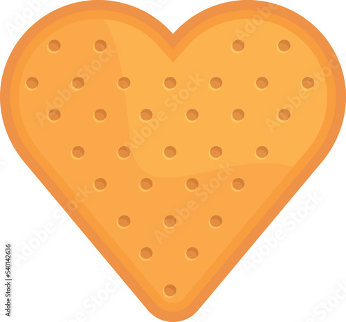 Heart love cracker icon cartoon vector. Cookie food. Sweet sugar