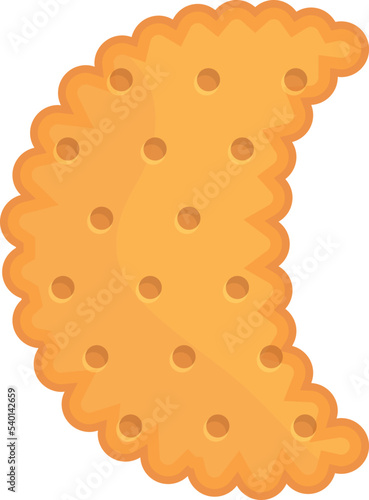 Moon cracker icon cartoon vector. Cookie food. Sweet paper