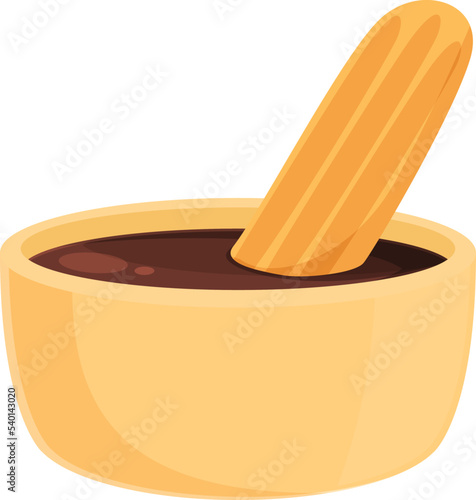 Mexican churro icon cartoon vector. Pastry food. Cake spain