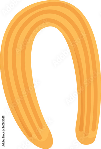 Cake churro icon cartoon vector. Chocolate pastry. Food mexican