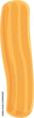 Crunchy churro icon cartoon vector. Spanish food. Cute caramel