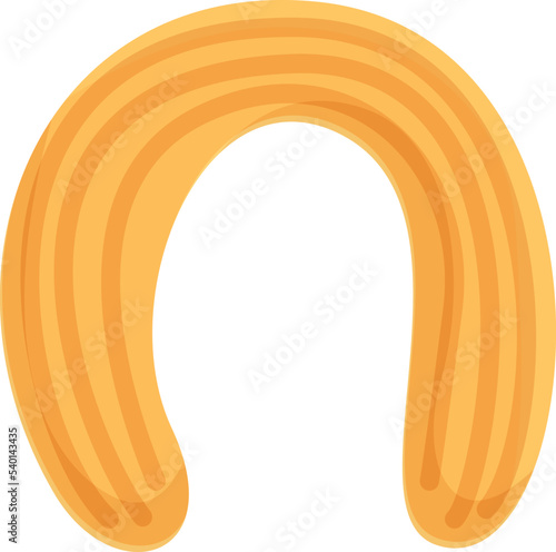 Donut churro icon cartoon vector. Chocolate food. Cake spain