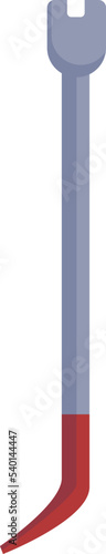 Work crowbar icon cartoon vector. Steel tool. Metal construction