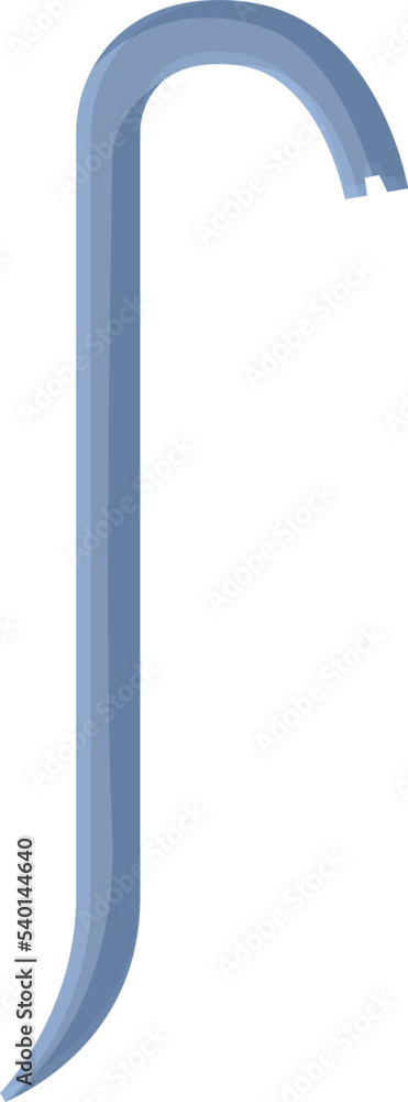 Claw crowbar icon cartoon vector. Crime tool. Metal work Claw crowbar icon cartoon vector. Crime tool. Metal work