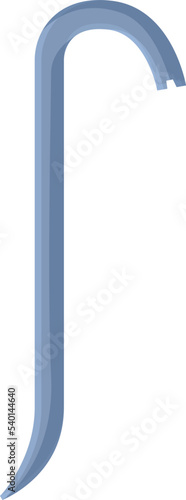 Claw crowbar icon cartoon vector. Crime tool. Metal work