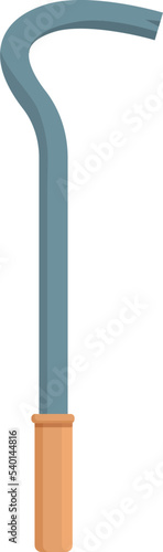 Jimmy crowbar icon cartoon vector. Crime tool. Metal work