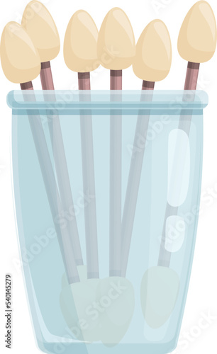 Eco swab box icon cartoon vector. Cotton stick. Care pick