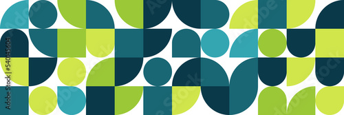 Flat colorful mosaic pattern design banner background