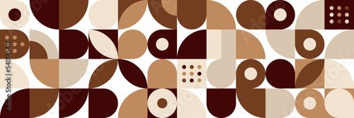 Flat colorful mosaic pattern design banner background