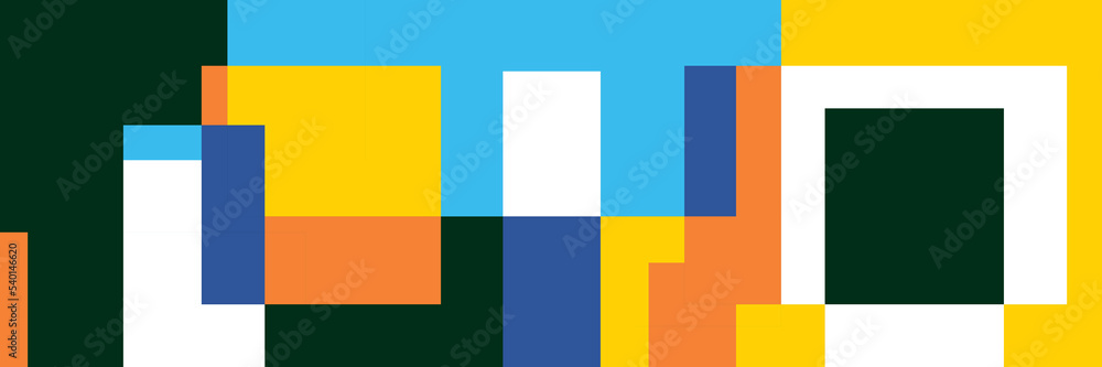 Fototapeta premium Flat colorful mosaic pattern design banner background