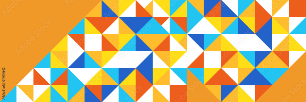 Flat colorful mosaic pattern design banner background Flat colorful mosaic pattern design banner background