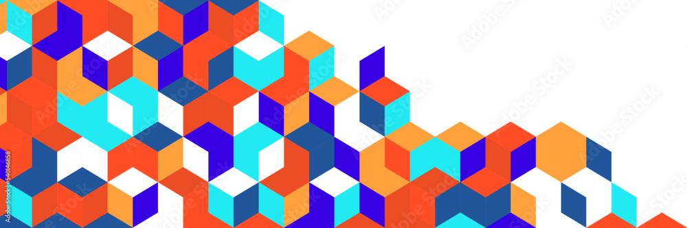 Flat mosaic banner background with geometric shapes Flat mosaic banner background with geometric shapes