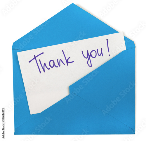 Envelope with Thank You Note