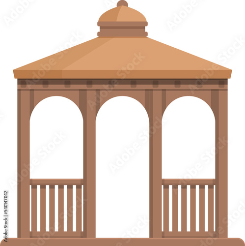 Pergola building icon cartoon vector. Wedding house. Gazebo pavilion