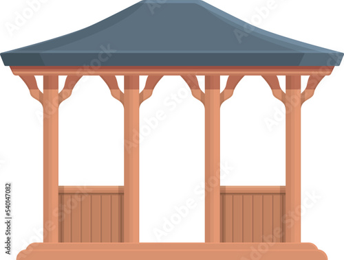 Pavilion icon cartoon vector. Pergola house. Park architecture