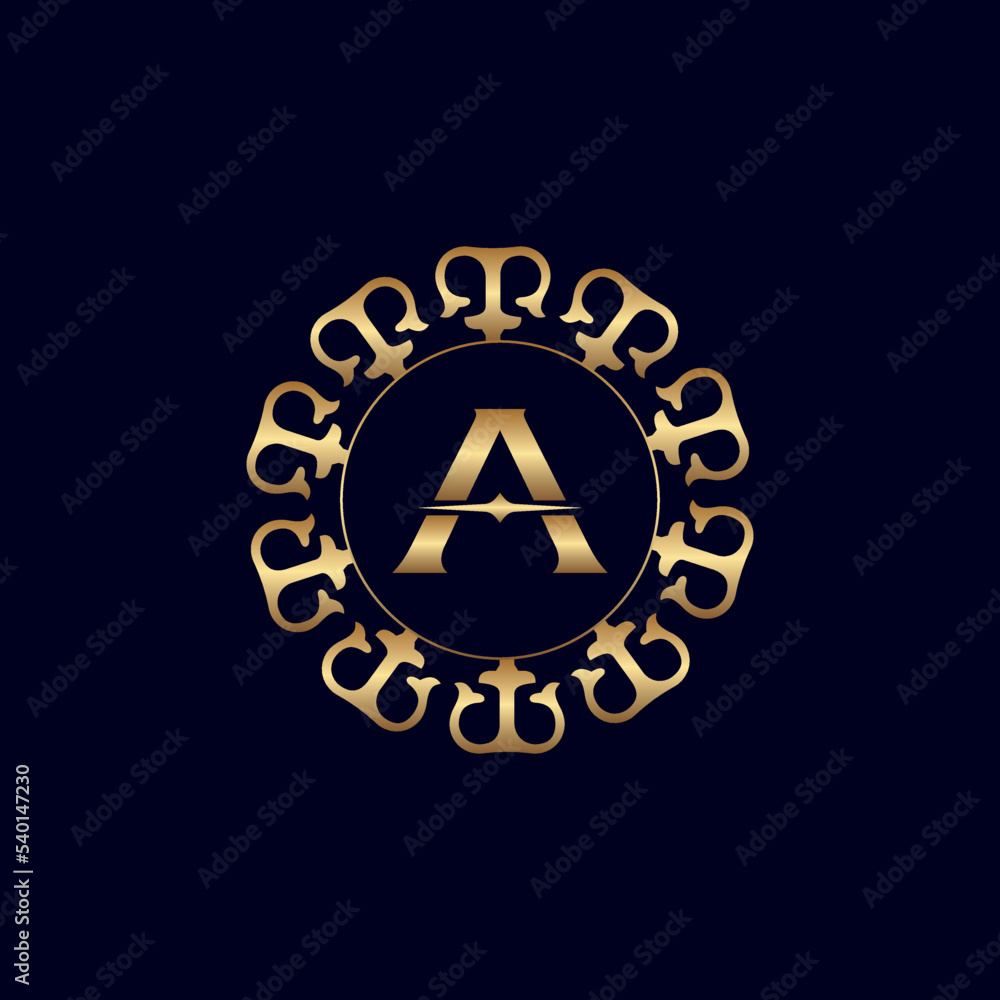 Golden Circle LUXURY letter A Golden Circle LUXURY letter A