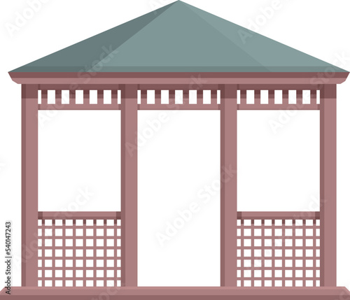 Shelter icon cartoon vector. Pergola house. Outdoor pavilion