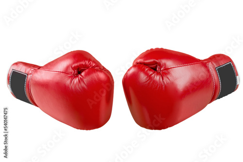 A pair of boxing gloves Isolated on Transparent Background photo