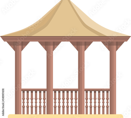 Pergola art icon cartoon vector. Wedding house. Summer nature