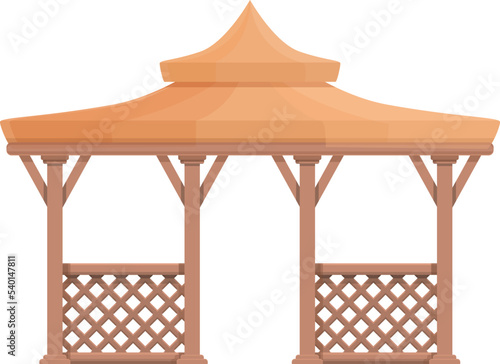 Street pergola icon cartoon vector. Wedding house. Summer garden