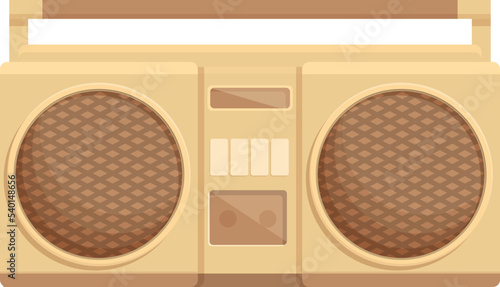 Retro radio icon cartoon vector. Music player. Style recorder