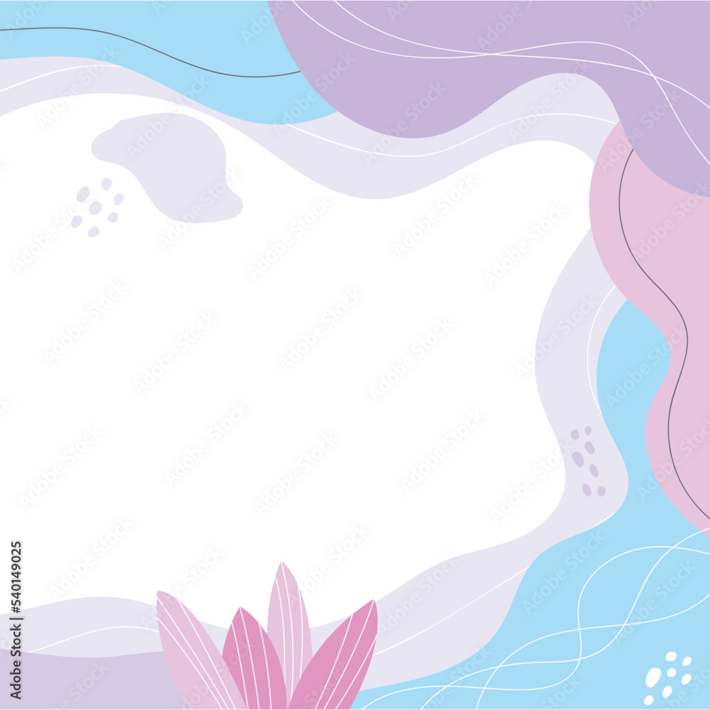 Abstract backgrounds with organic shapes and hand draw line in pastel colors. Modern design template with space for text. Minimal stylish cover for branding design. Vector illustration Abstract backgrounds with organic shapes and hand draw line in pastel colors. Modern design template with space for text. Minimal stylish cover for branding design. Vector illustration