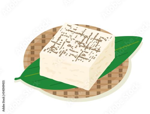 焼き豆腐をイメージしたイラスト