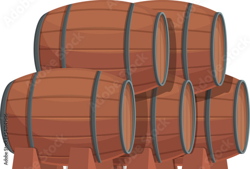 Store barrel icon cartoon vector. Wine cellar. Food drink