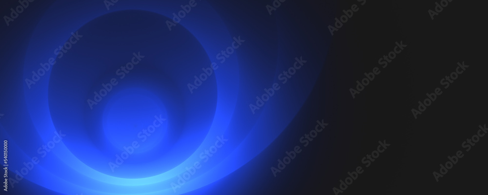 Fototapeta premium blue shining smooth circle abstract background