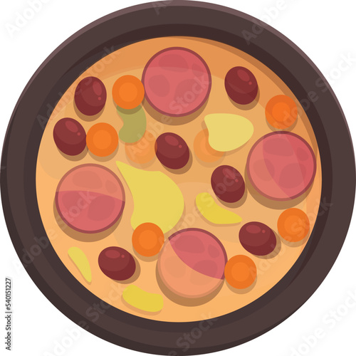 Soup icon cartoon vector. Cuisine food. Portugal fish