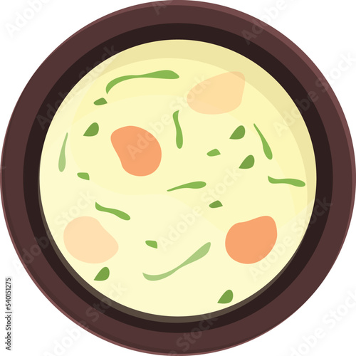 Milk sauce soup icon cartoon vector. Cuisine food. Meal portugal