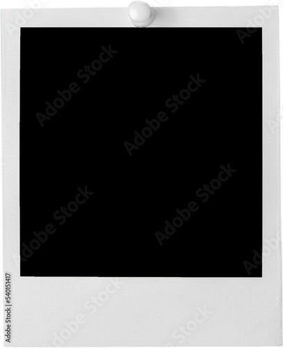 Blank Polaroid Frame with Pin - Isolated