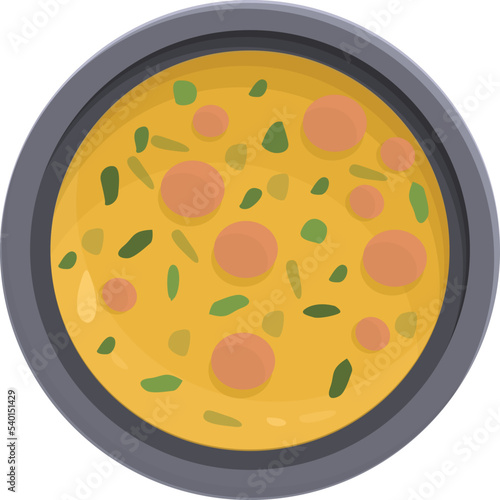 Sausage soup icon cartoon vector. Cuisine food. Meal fish