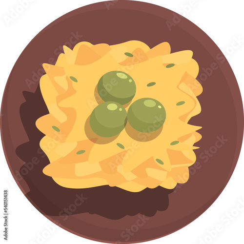 Portugal food olives icon cartoon vector. Cuisine fish. Belem cod
