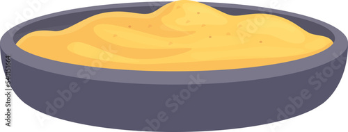 Bowl hummus icon cartoon vector. Pita tahini. Day food