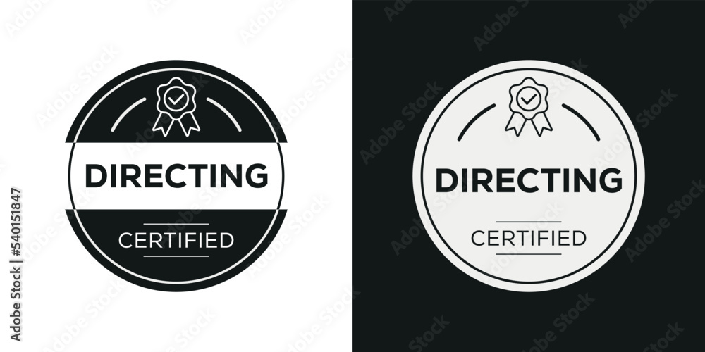 Creative (Directing) Certified badge, vector illustration.
