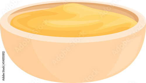 Hummus dip icon cartoon vector. Salad snack. Gram greek