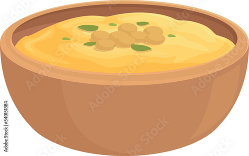 Hummus falafel icon cartoon vector. Pita bread. Bean snack