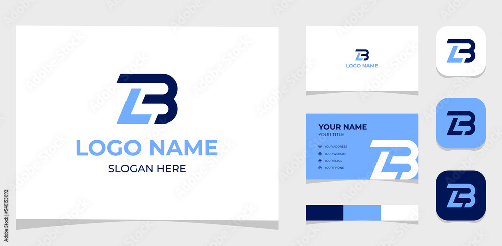 Template Logo Creative Initial Letter B and L or L and B. Creative Template with color pallet, visual branding, business card and icon. Template Logo Creative Initial Letter B and L or L and B. Creative Template with color pallet, visual branding, business card and icon.