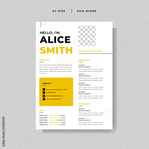 modern Curriculum Vitae design template vector