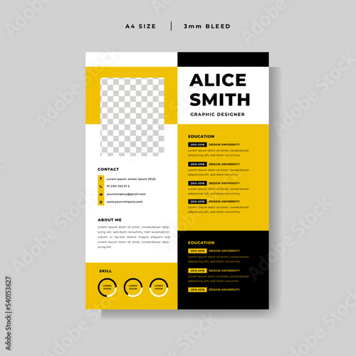 modern Curriculum Vitae design template vector