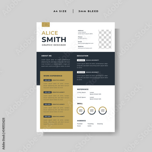 modern Curriculum Vitae design template vector