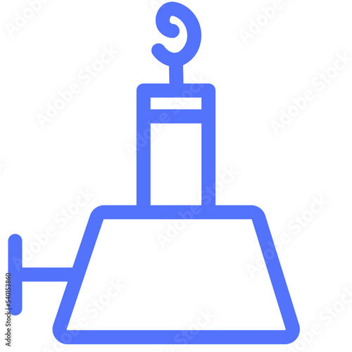 burner fire heat hot line icon