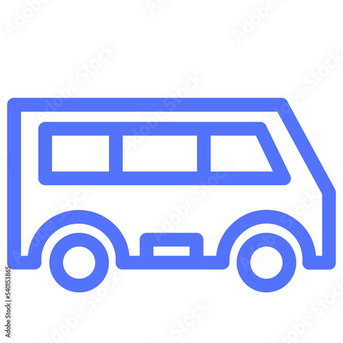 bus car microbus suv vehicule line icon