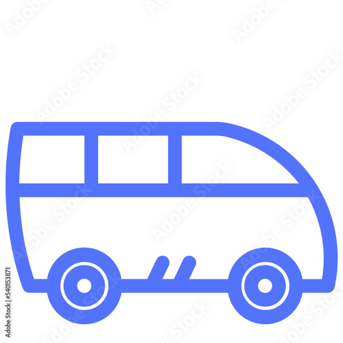 bus car microbus suv vehicule line icon