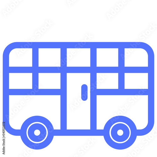 bus microbus vehicule line icon