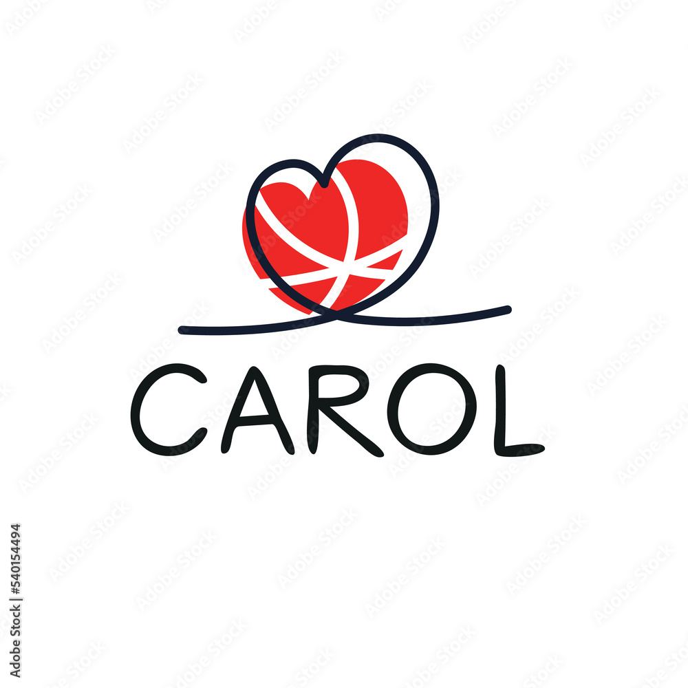Creative (Carol) name, Vector illustration.