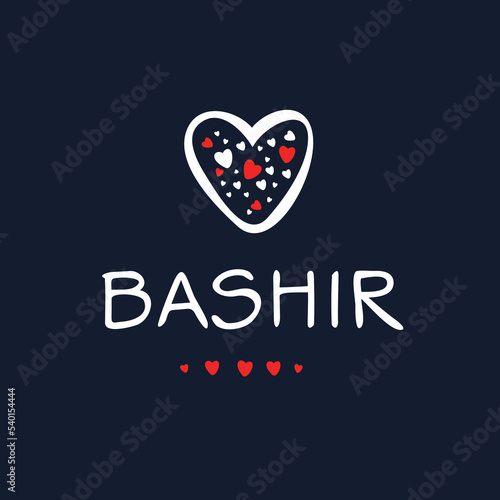 Creative (Bashir) name, Vector illustration. photo